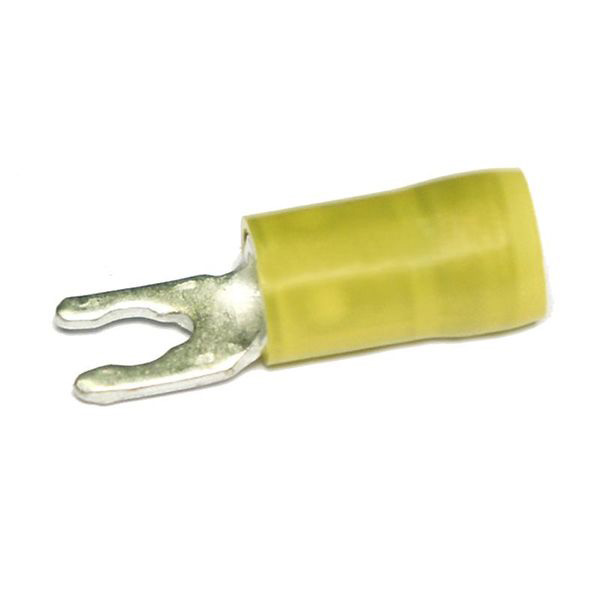 12-10 AWG #6 Stud Locking Fork Terminal Pkg/50 - Click Image to Close